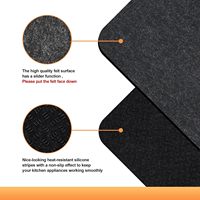 Vente en gros de tapis antidérapant résistant à la chaleur pour appareils de cuisine, tapis de protection en feutre pour friteuse à air, mixeur, cafetière, grille-pain