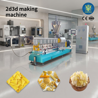 Ligne de production de friture automatique de snacks Fryum en acier inoxydable 2D 3D, machine à fabriquer des Pani Puri, vente chaude