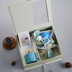 Jabón de Aromaterapia de 120 ml con Aroma a Rosas para el Día de San Valentín, Regalo para Mujeres, Artículos para Fiestas y Festivales, Juego de Caja de Regalo de Cumpleaños - Product Image 4