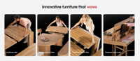 Table de travail extensible moderne similaire à l'Icon, avec panneau en bois, mobilier de bureau conçu pour le bureau à domicile ou comme bureau informatique