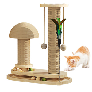 Durevole <span class=keywords><strong>Sisal</strong></span> Scratching Board e struttura da arrampicata con eco-friendly in legno massiccio gatto giocattolo impermeabile strumento di formazione - Product Image 1