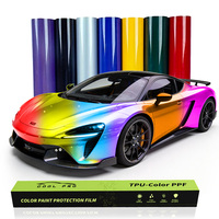 Film de protection de voiture en TPU effet caméléon, brillant, coloré, décoratif, papier vinyle coloré pour voiture, films de protection de voiture en vente