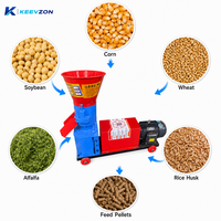 Machine à granulés d'aliments pour animaux à entraînement électrique, design compact, fonctionnement simple, pour petites exploitations agricoles, maïs, céréales, aliments pour volailles, avec trémie d'alimentation large