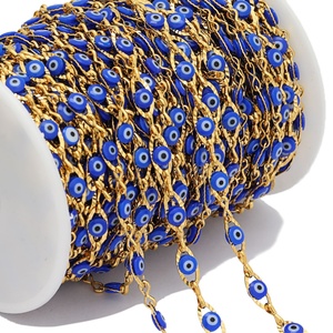 Nouvelle Chaîne Œil du Diable 6mm, Chaîne à Perles Mixtes Colorées, Acier Inoxydable, Accessoires DIY pour Bracelet, Collier et Ornement - Product Image 6