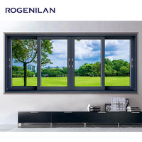 Ventanas Corredizas de Aluminio con Doble Vidrio Low-E Rogenilan, Ventana Corrediza con Mosquitera para Casa