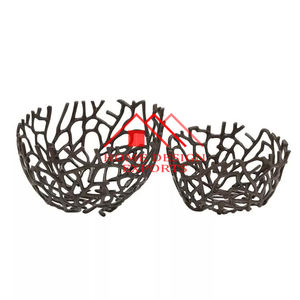 Cuenco de aluminio con forma ovalada para frutas, tazón de frutas con forma de barco de niquelado de último diseño, para mesa, tazón de flores único - Product Image 6