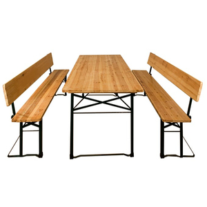 Muebles de exterior Mesa de cerveza Juego de cerveza de madera Mesa y playa - Product Image 2