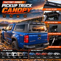 Capot de camion en aluminium pour Ford F150 avec toit rigide étanche verrouillable pour lit de 5,5 pi/6,5 pi, fenêtres latérales coulissantes et barres de toit