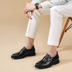 Nuevos zapatos de hombre clásicos hechos a mano de cuero de alta calidad zapatos elevadores altura creciente <span class=keywords><strong>8cm</strong></span> zapatos elevadores mocasines - Product Image 5