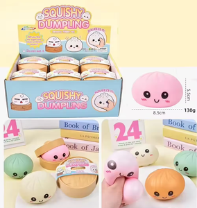 JY Custom Squishy TPR Bubble Stress Relief Squeeze <b>Toy</b> Kawaii Dumpling Sensory <b>Toy</b> Unisex 14 Years & up <b>Desk</b> Decor Gift - Product Image 5