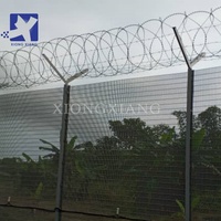 Clôture en treillis métallique de sécurité 358, panneaux en acier galvanisé anti-escalade pour la protection des périmètres de prisons, écoles et zones industrielles