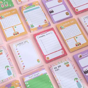 English all things cute student note book creative cartoon sticky note message paper memo pad