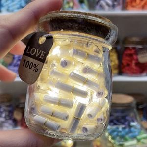 Bocaux décoratifs Bouteille en verre mignonne de lettre de modèle de pilule de <span class=keywords><strong>message</strong></span> de capsule de couleur mélangée pour le cadeau d'anniversaire d'ami de la Saint-Valentin - Product Image 2