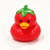 Jouet Squishy Canard Fraise Géant en Gros, Jouet Anti-stress Animal à Rebond Lent et Doux pour Enfants, Cadeau Promotionnel