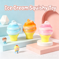 Jouet Squishy Cornet de Crème Glacée à Remontée Lente, Jouet Anti-Stress Alimentaire, Emballage Boîte Couleur, Cadeau pour Enfants