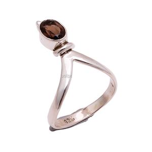 Anillo de piedras preciosas de plata esterlina sólida 925, proveedor de joyería de plata ahumada natural, exportador de joyería de plata, joyería de plata antigua - Product Image 1