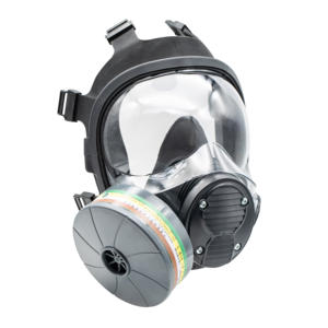 PPE MAX masker Gas wajah penuh, masker Gas pelindung asap beracun silikon hitam dapat digunakan kembali - Product Image 6