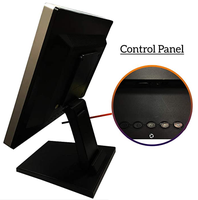 Cadre en aluminium de 15 "True Flat avec boîtier arrière en plastique (blanc ou noir) pour moniteur à écran tactile, boîtier de moniteur en plastique