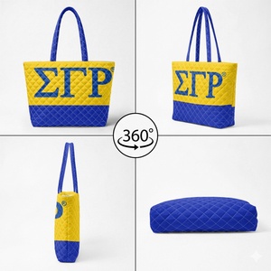 SGrho Quilted Shoulder Tote Bag Greek Sorority <strong>Gifts</strong> <strong>Items</strong> Fashion Lady's Hand Bag - Product Image 4