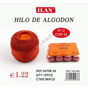 Filo di Cotone Ilan N12 Colore 34 Fili per Cucito - Product Image 3
