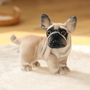 Süper yumuşak simülasyon ayakta Miguel Bulldog peluş oyuncaklar yumuşak dolması hayvanlar için doğum günü noel pençe makinesi Arcade köpek - Product Image 4
