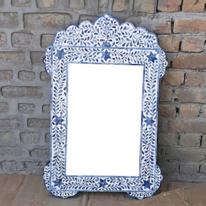Espejo Decorativo Moderno de Pared o Piso con Incrustaciones de Hueso Hecho a Mano de Alta Calidad y Gran Demanda, Tamaños Personalizados para Sala de Estar y Dormitorio - Product Image 1