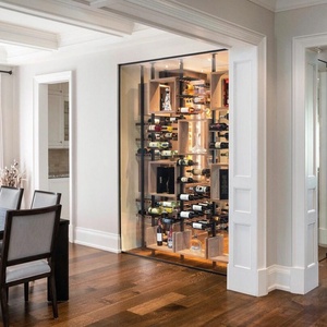 Mỹ Phong Cách Rắn Gỗ Rượu Vang Hầm Bán Lẻ Kim Loại Rượu Vang Đồ Đạc Và <span class=keywords><strong>Cube</strong></span> Hiển Thị Cho Bán Cho Rượu Vang Lưu Trữ Phòng - Product Image 4