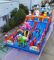 Château gonflable géant de 20*8m, parcours d'obstacles commercial, activités sportives pour enfants, parcours d'obstacles gonflable pour location commerciale
