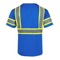 T-shirt de sécurité réfléchissant bicolore à manches courtes à séchage rapide pour hommes, uniforme de travail pour les ouvriers du bâtiment
