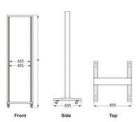 Rack ouvert indépendant Serveur Cabinet 27U 42U Fabrication réseau centre de données cadre ouvert