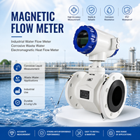 Alat Ukur Aliran Elektromagnetik Baja Tahan Karat Bersertifikat CE, Flowmeter Magnetik Digital Dn150 Dn20 Akurasi Tinggi untuk Air Limbah dan Sisa Cairan