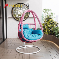 Mobilier de jardin extérieur moderne balançoire œuf chaise suspendue en aluminium chaise pour jardin patio balançoire