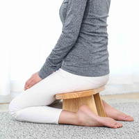 Banc de méditation de yoga pliant tabouret à genoux en bois chaise à genoux de méditation zen