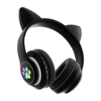 Headphone Macaron, Suara HiFi Lampu Pelangi, Headset Portabel Baterai Tahan Lama untuk Pelajar, Perjalanan, dan Gaming, Logo Kustom Didukung