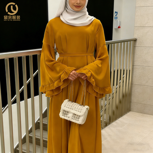 islamica da donna Set di moda interna aperta 2 pezzi manica lunga Dubai Turkey Ramadan abaya musulmano abito lungo da donna - Product Image 2