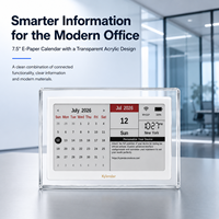 Calendrier de bureau intelligent Kylendar 7,5 pouces avec écran E-Paper WiFi, boîtier en acrylique, synchronisation automatique de la date, de l'heure et de l'heure météo pour bureau moderne
