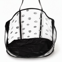 Sac de plage en PVC transparent personnalisé avec logo, sac de shopping en plastique pour voyage