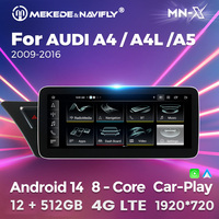 MEKEDE MNX Android GPS navegación coche radio 360 cámara panorámica para Audi A4 2009-2016 1920*720 pantalla derramada BT WIFI DVR
