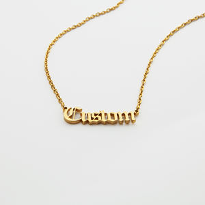 Toptan takı özel isim plakası kolye altın kaplama paslanmaz çelik özel ad kolye kadınlar için - Product Image 3