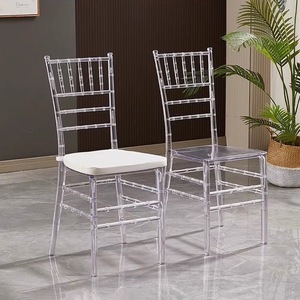 Sillas de plástico Chiavari apilables transparentes de resina de cristal transparente al por mayor de fábrica 2025 para eventos y bodas - Product Image 3
