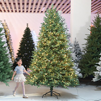 Nouvel arbre de Noël simulé en PE pur haut de gamme, décorations de Noël luxueuses et haut de gamme pour les vitrines des centres commerciaux.