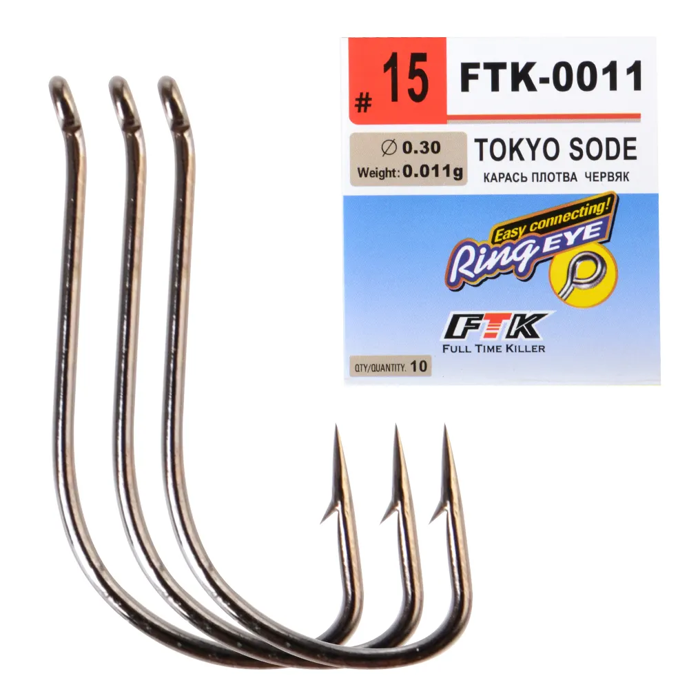 FTK-0011-TOKYO SODE Gros Prêt Navire Usine Directe Crochet Sac de Pêche Accessoires De Pêche En Gros Engins de Pêche Crochet Rond