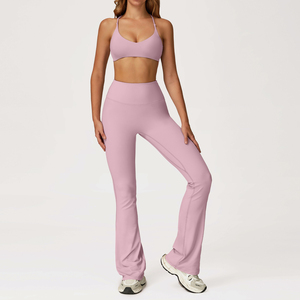 Conjunto Deportivo para Mujer 2024, Ropa de Gimnasio y <span class=keywords><strong>Yoga</strong></span>, Leggings de Cintura Alta, Top Deportivo de Manga Larga - Product Image 5