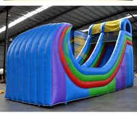 Toboggan aquatique géant gonflable stimulant pour l'extérieur, château gonflable commercial pour le plaisir estival en jardin