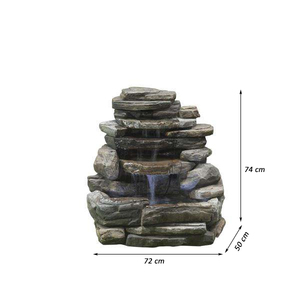 Batu air terjun Cascading luar ruangan, kenyamanan menenangkan untuk taman rumah air mancur-<span class=keywords><strong>4</strong></span> tingkat Dekorasi Rumah - Product Image 4