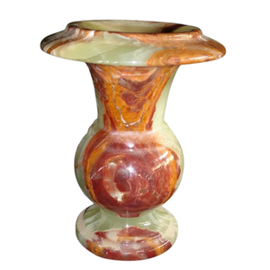 Vases et pots de fleurs, jardinières en marbre, vases en pierre multicolores BS-205, pots de fleurs vert foncé O - Product Image 1