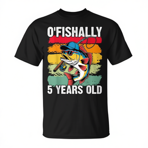 Camiseta de cumpleaños de pesca para niños de 5 años, para fiestas infantiles - Product Image 2