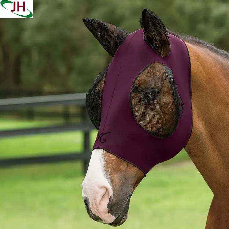 Hot Sale Lycra Fly Veil For Horse Head Mask Horses