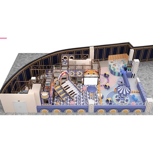 Structure de jeu intérieure personnalisée pour garçons, nouveau style, bleue, équipement de jeu souple, ensemble de jeux souples - Product Image 3