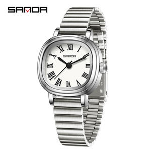 Montre à quartz pour femme SANDA 1137, élégante et tendance, or rose, minimaliste, chiffres romains, montre à quartz pour femme - Product Image 5